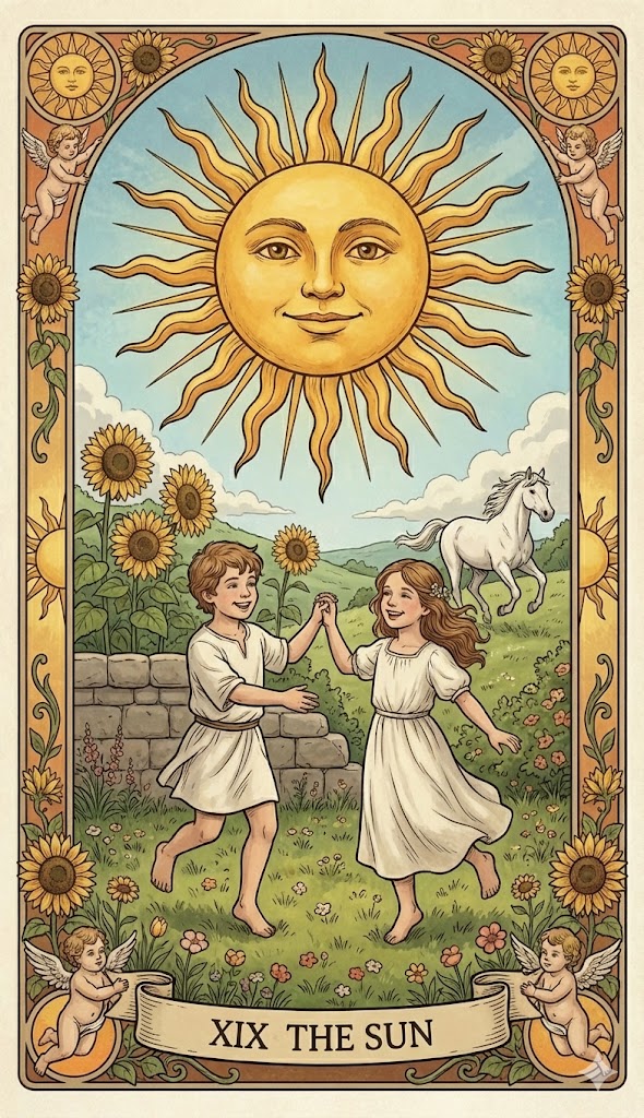 太陽塔羅牌圖像